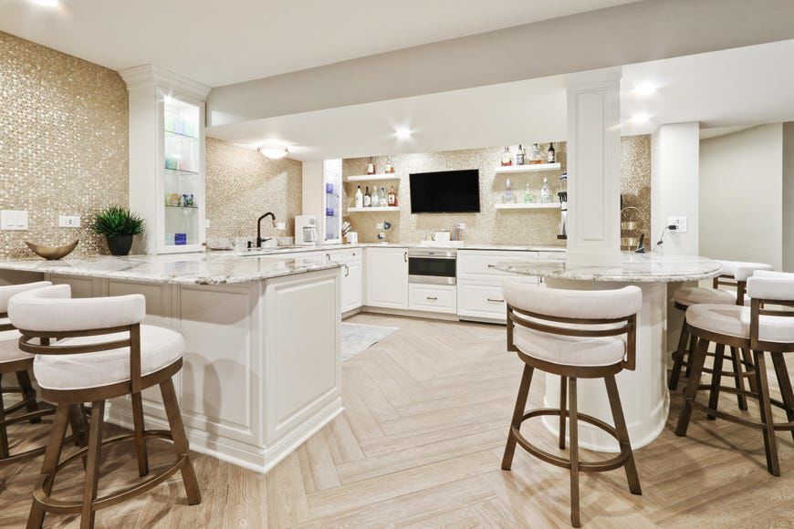 Bedazzled basement bar
